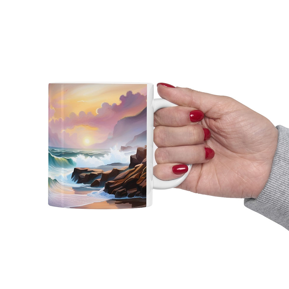 Thumbnail: Aquatic fantasy Sunset #22 Decorative 11oz Ceramic Coffee Mug