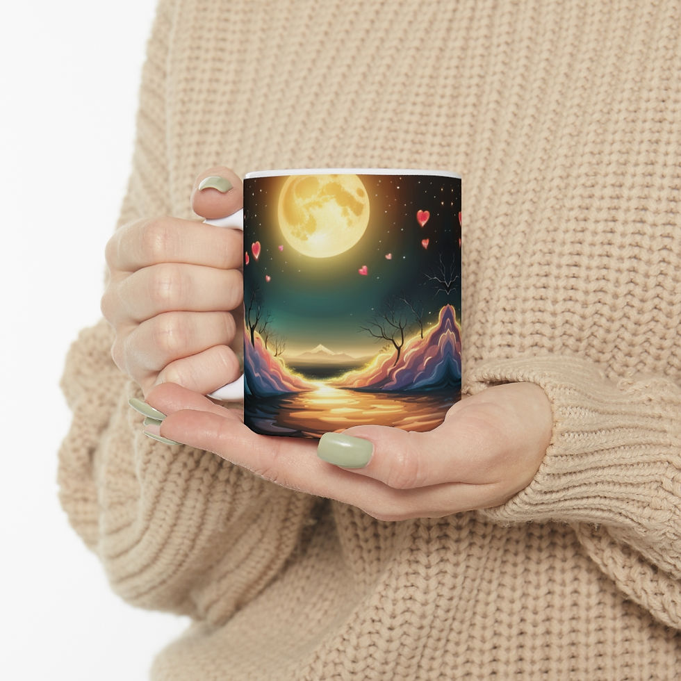 Thumbnail: Nothing but True Love at Sunset #3 11oz mug AI- Unique Artwork