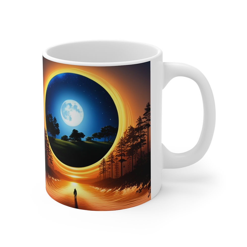 Lunar Full Moon Fantasy Art #10 Ceramic Mug 11oz Unique Artwork