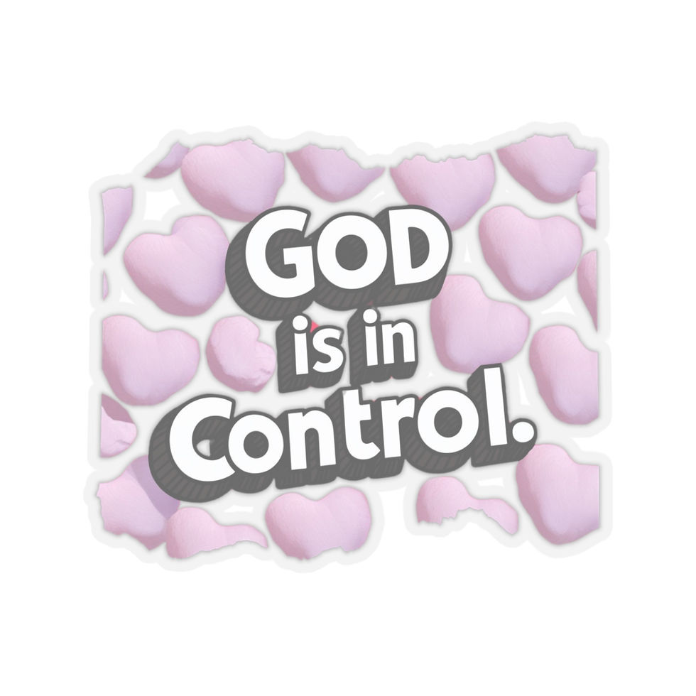 Thumbnail: Empower yourself God is In Control Vinyl Stickers, Laptop, Diary, Journal #3