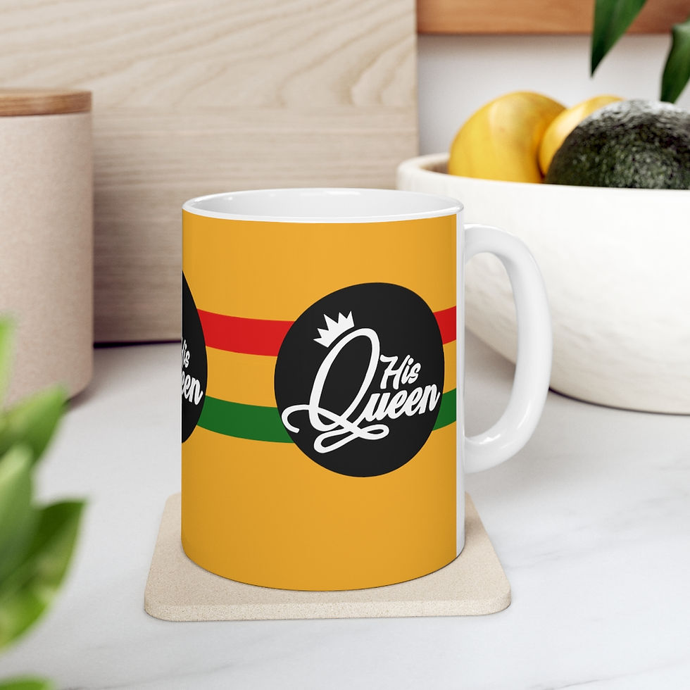 Thumbnail: His Queen No Word 11oz Ceramic Beverage Mug Decorative Art