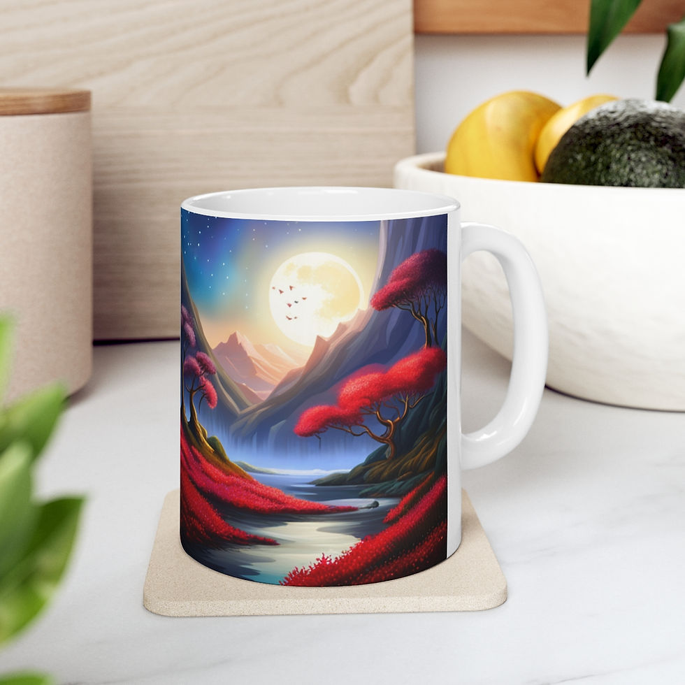 Thumbnail: Nothing but True Love at Sunset #1 11oz mug AI- Unique Artwork