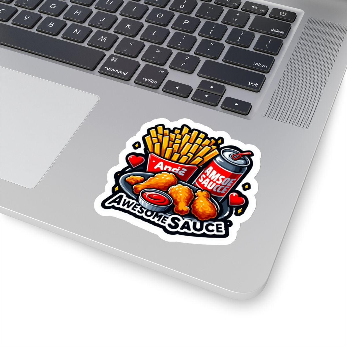 Chicken & Fries Foodie Kiss-Cut Vinyl Stickers Glossy Finish