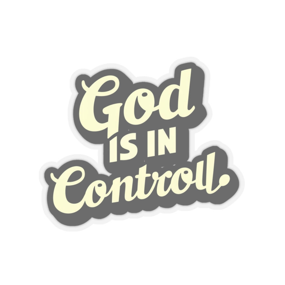 Thumbnail: Empower yourself God is In Control Vinyl Stickers, Laptop, Diary, Journal #4