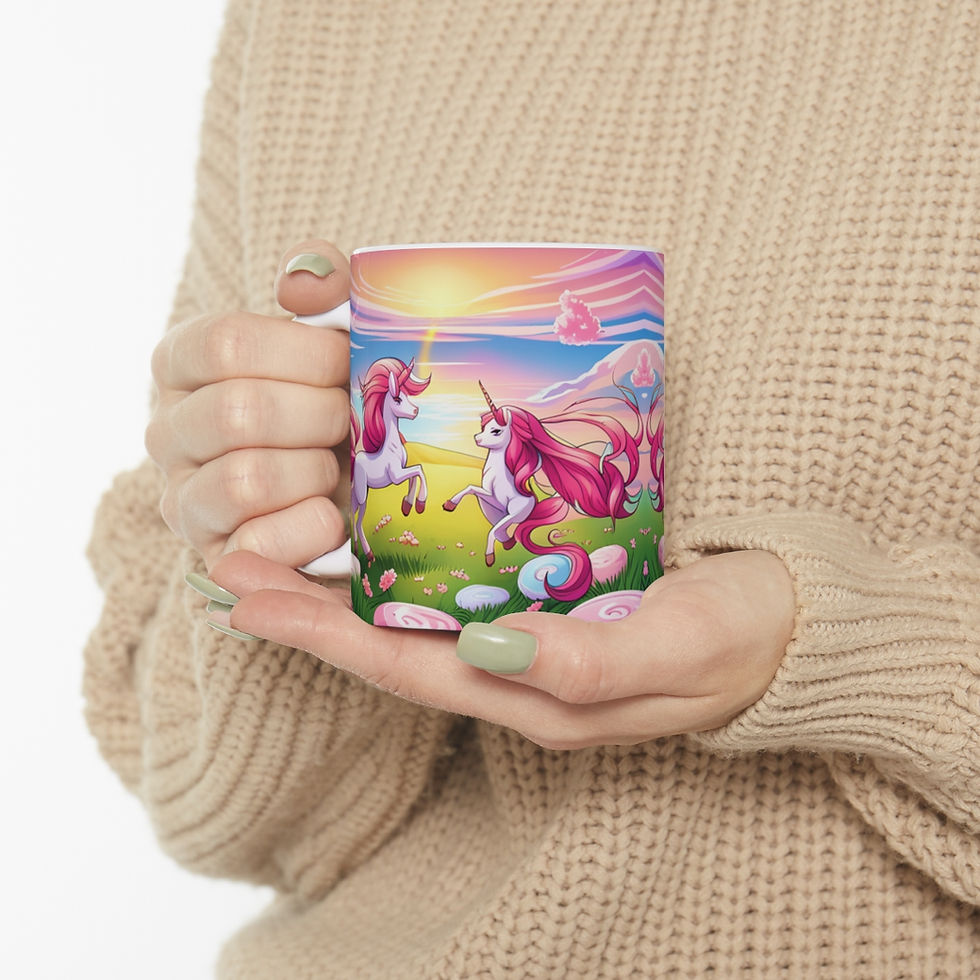 Thumbnail: I Dream of Unicorns & Butterflies #15 Ceramic 11oz Decorative Coffee Mug
