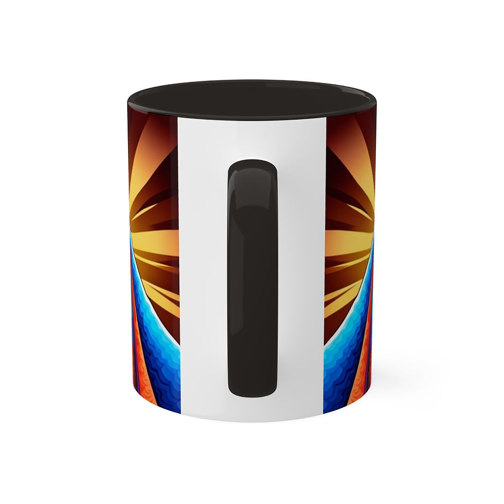 Thumbnail: African Cultural Designs Pop Art Colorful #15 11oz Black Accent Coffee Mug