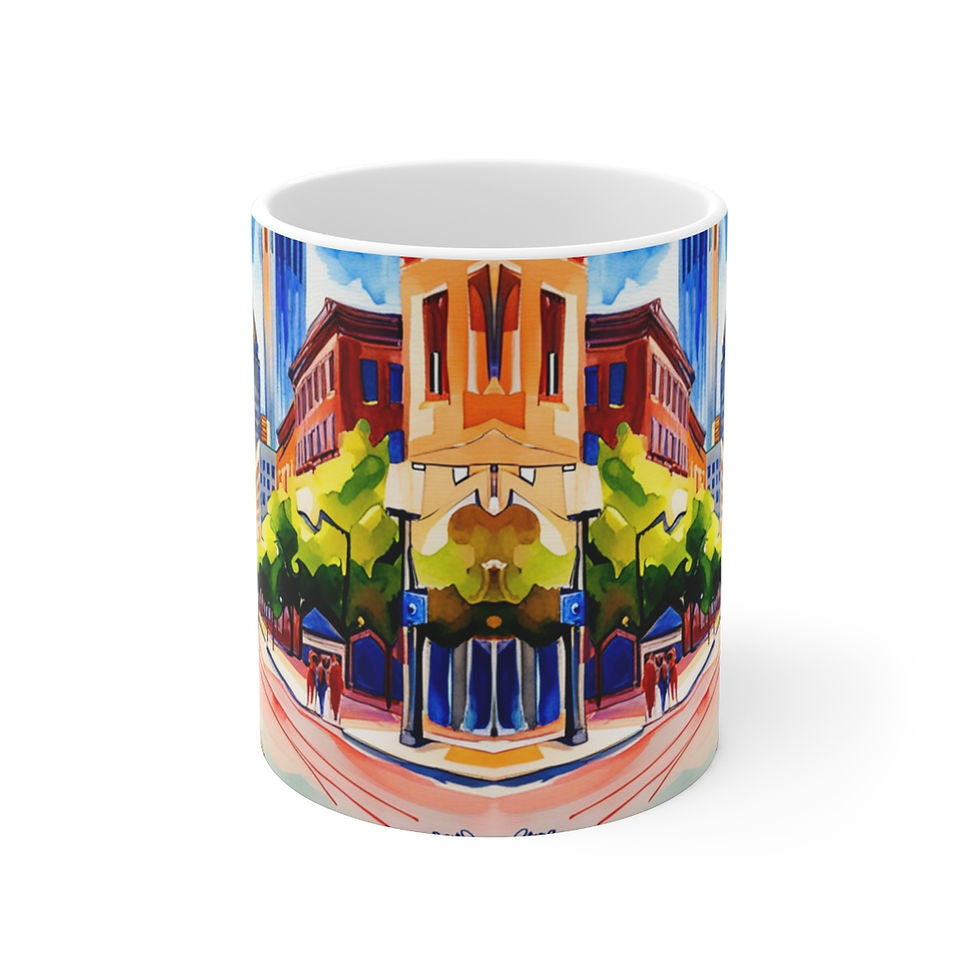 Thumbnail: At the Cafe Atlanta Georgia #38 Mug 11oz AI- Unique Artwork