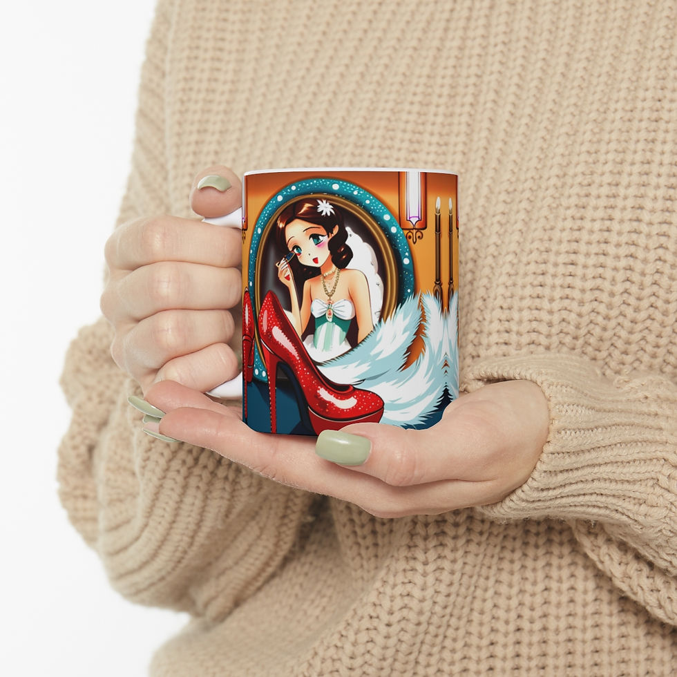 Thumbnail: Playing Dress up Just Like Mommie #5 Mug 11oz mug AI- Unique Artwork