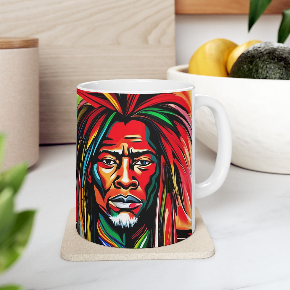 Thumbnail: African Cultural Designs Warrior King #7 11oz Decorative Coffee Mug