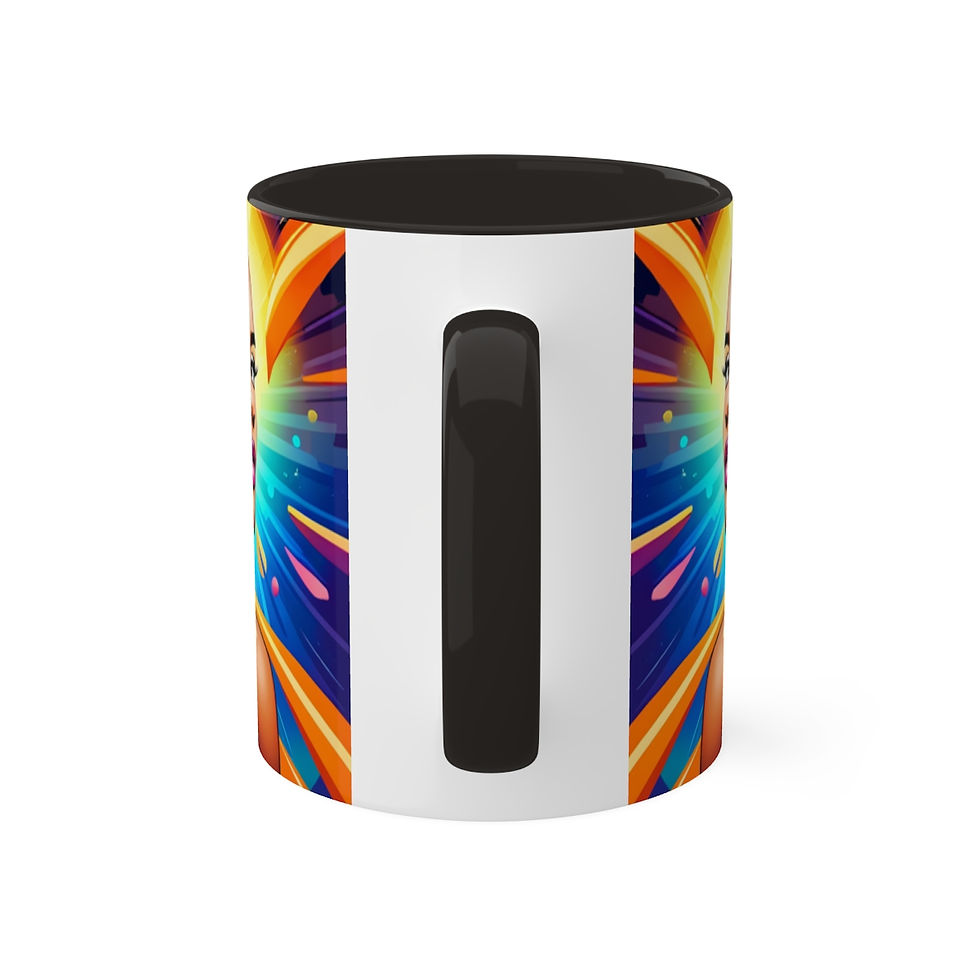 Thumbnail: African Cultural Designs Pop Art Colorful #12 11oz Black Accent Coffee Mug