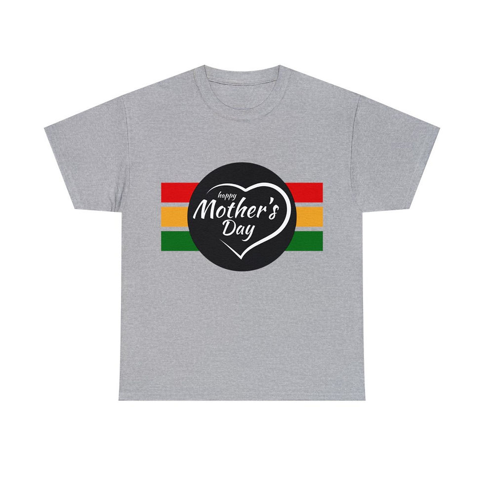 Thumbnail: Muse Wearable Happy Mother's Day Unisex Heavy Cotton Crewneck T-Shirt
