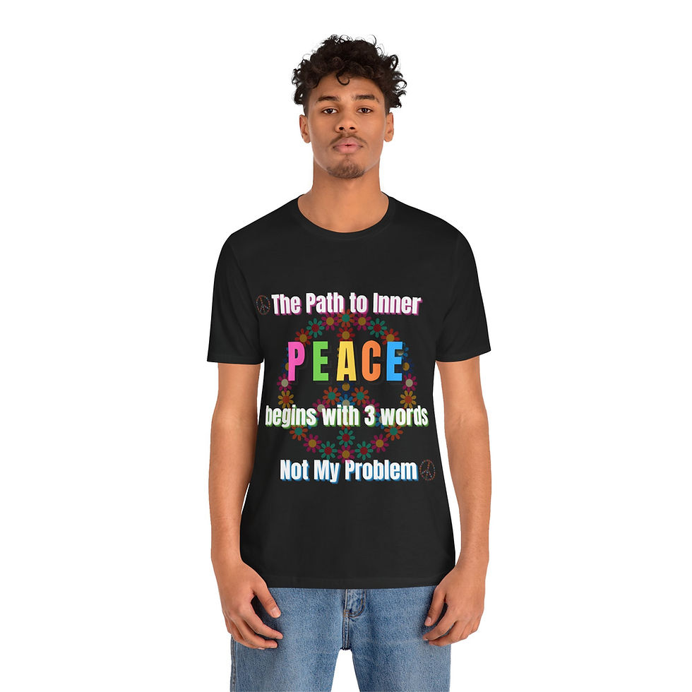 Thumbnail: The Path to Inner Peace Unisex Bella Canvas Jersey Short Sleeve T-shirt