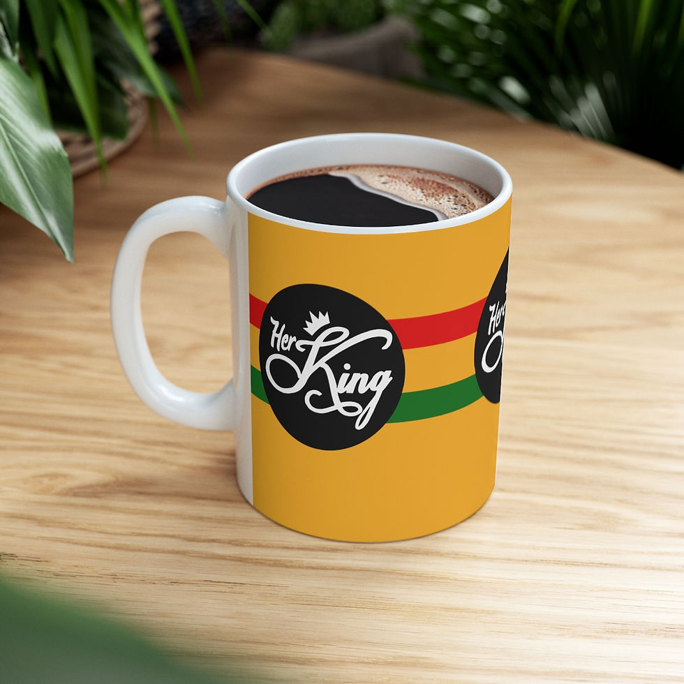 Thumbnail: Her King No Word 11oz Ceramic Beverage Mug Decorative Art