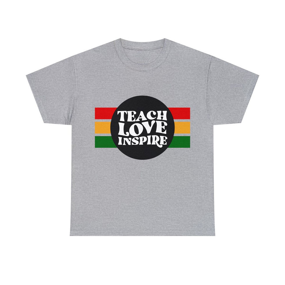 Thumbnail: Muse Wearable Teach Love Inspire Unisex Heavy Cotton Crewneck T-Shirt
