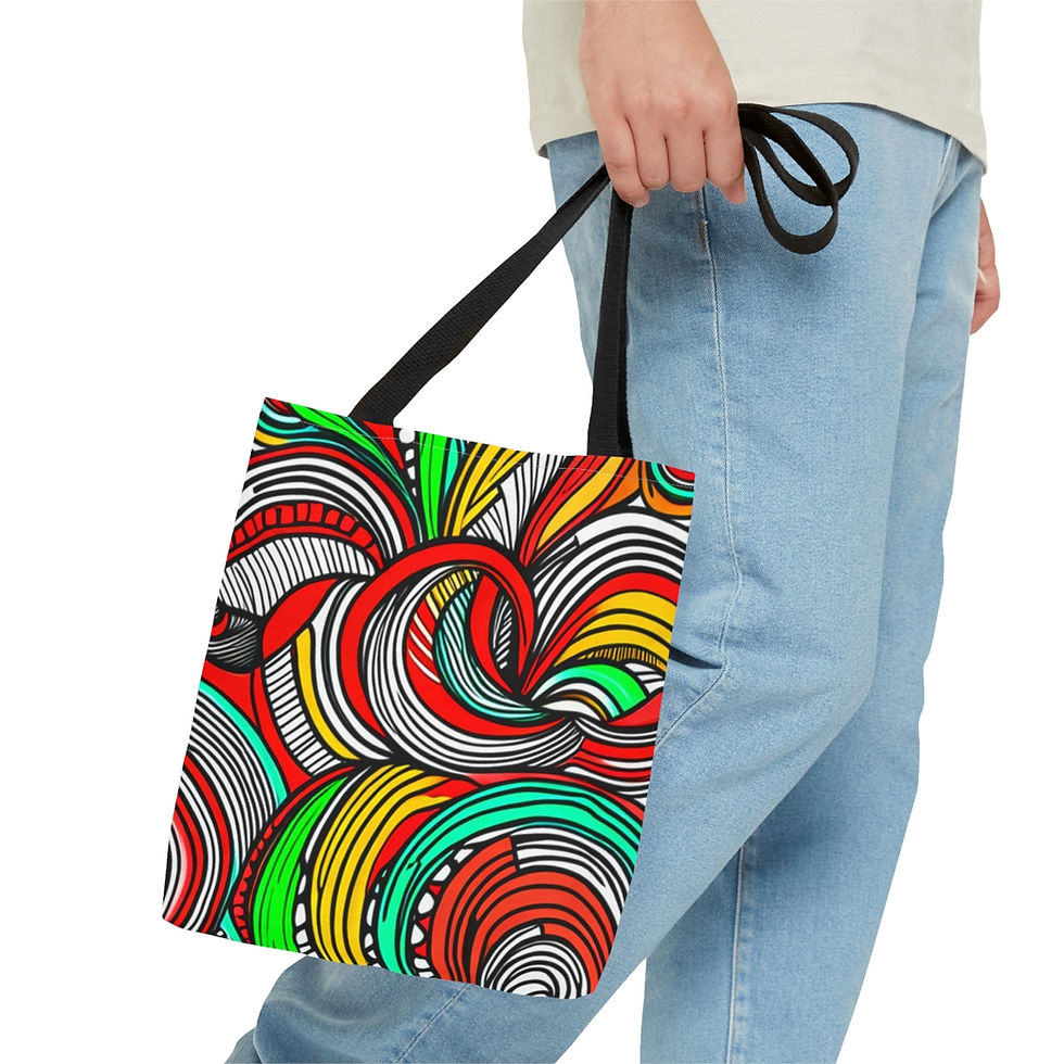 Thumbnail: African Cultural Designs #21 Decorative Tote 100% Polyester Sublimination