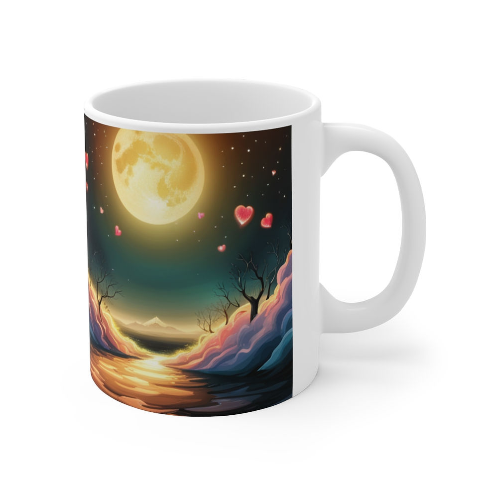 Nothing but True Love at Sunset #3 11oz mug AI- Unique Artwork