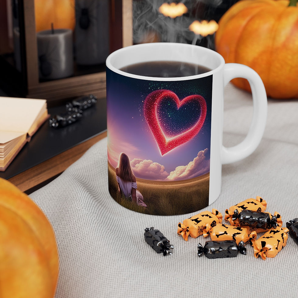 Thumbnail: Nothing but True Love at Sunset #5 11oz mug AI- Unique Artwork