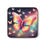 Thumbnail: Retro Psychedelic Butterflies #46 Hardboard Back AI-Enhanced Beverage Coasters