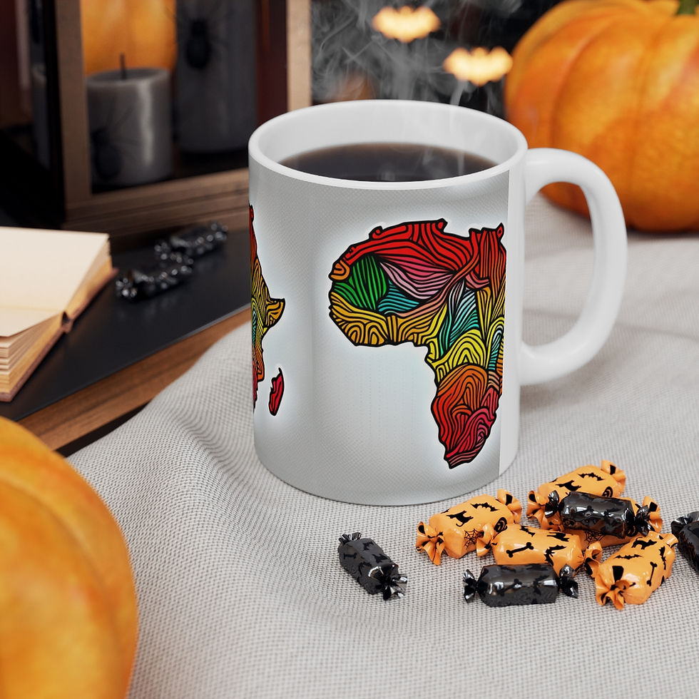 Thumbnail: African Cultural Designs Continent Map #5 11oz Ceramic Coffee Mug