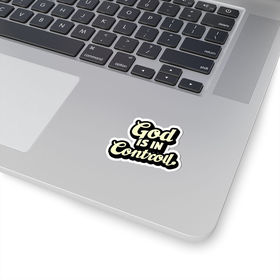 Thumbnail: Empower yourself God is In Control Vinyl Stickers, Laptop, Diary, Journal #4