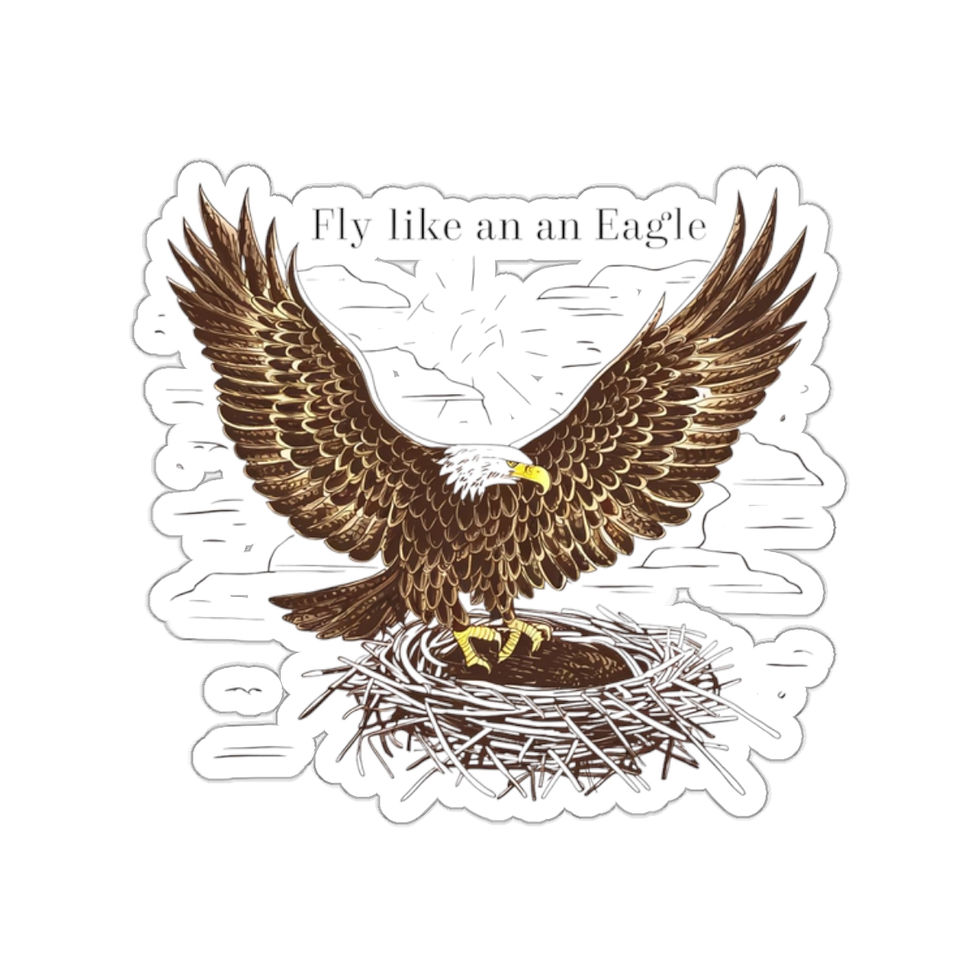 Thumbnail: Self-Love Eagles Fly Motivational Vinyl Stickers, Laptop, Diary Journal #15