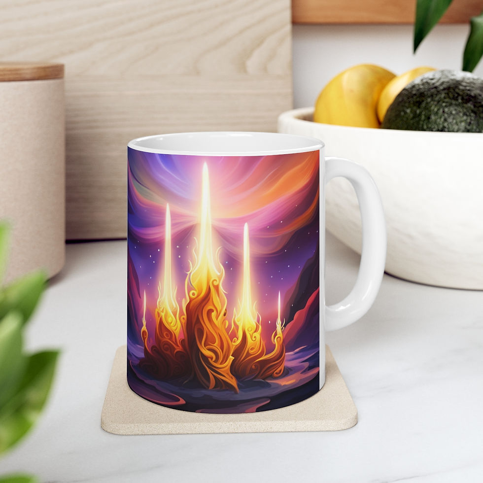 Thumbnail: Happy Birthday Candles #14 Ceramic 11oz Mug AI- Unique Artwork