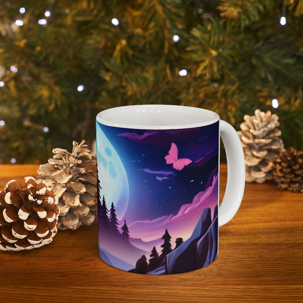 Thumbnail: Lunar Moon Fantasy Art #16 Ceramic Mug 11oz Unique Artwork