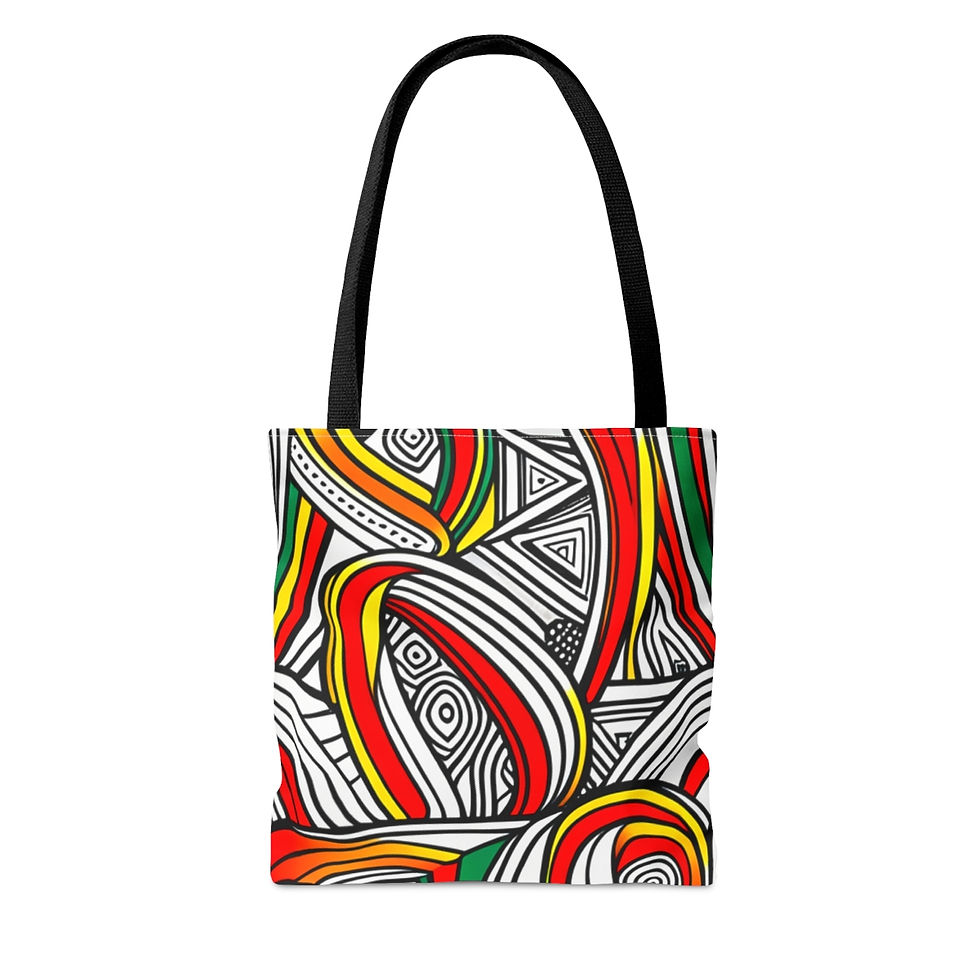 Thumbnail: African Cultural Designs #13 Decorative Tote 100% Polyester Sublimination