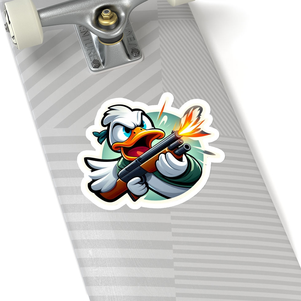 Thumbnail: Funny Angry Stubborn Duck Vinyl Stickers, Laptop, Journal, Whimsical, Humor #1