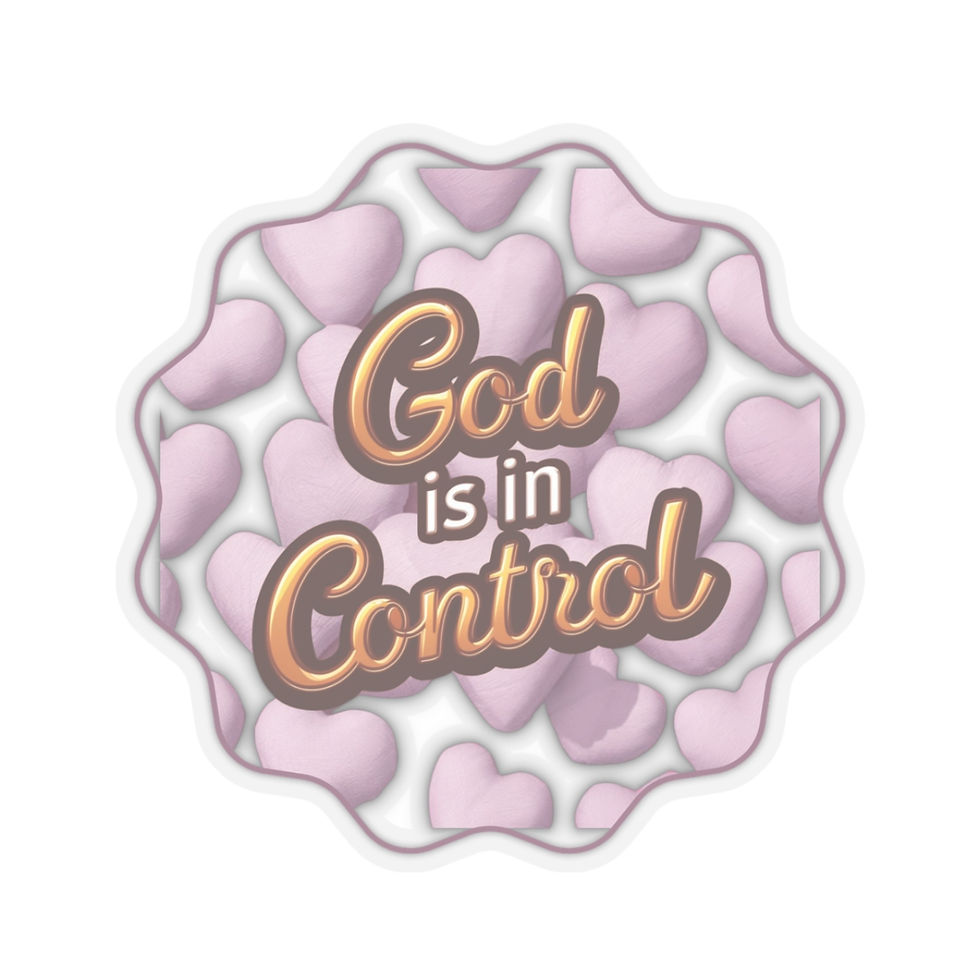Thumbnail: Empower yourself God is In Control Vinyl Stickers, Laptop, Diary, Journal #1