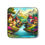 Thumbnail: A Child's Paradise Playhouse #30 Hardboard Back AI-Enhanced Beverage Coasters