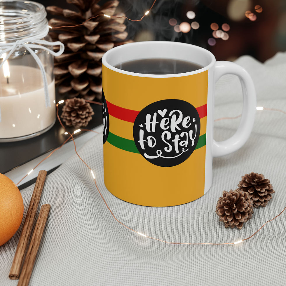 Thumbnail: Here to Stay 11oz Ceramic Beverage Mug Decorative Art