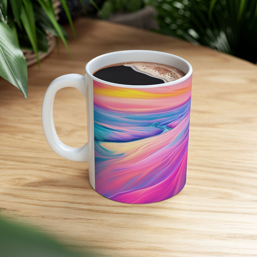 Thumbnail: Aquatic fantasy Sunset #15 Decorative 11oz Ceramic Coffee Mug