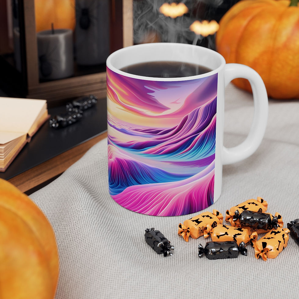 Thumbnail: Aquatic fantasy Sunset #3 Decorative 11oz Ceramic Coffee Mug