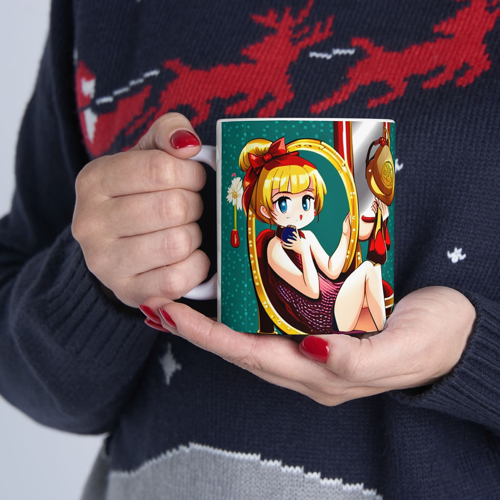Thumbnail: Playing Dress up Just Like Mommie #7 Mug 11oz mug AI- Unique Artwork