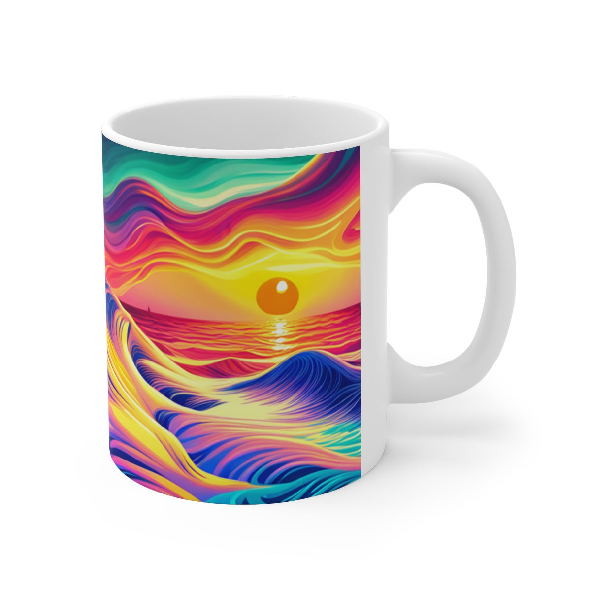 Aquatic fantasy Sunset #2 Decorative 11oz Ceramic Coffee Mug