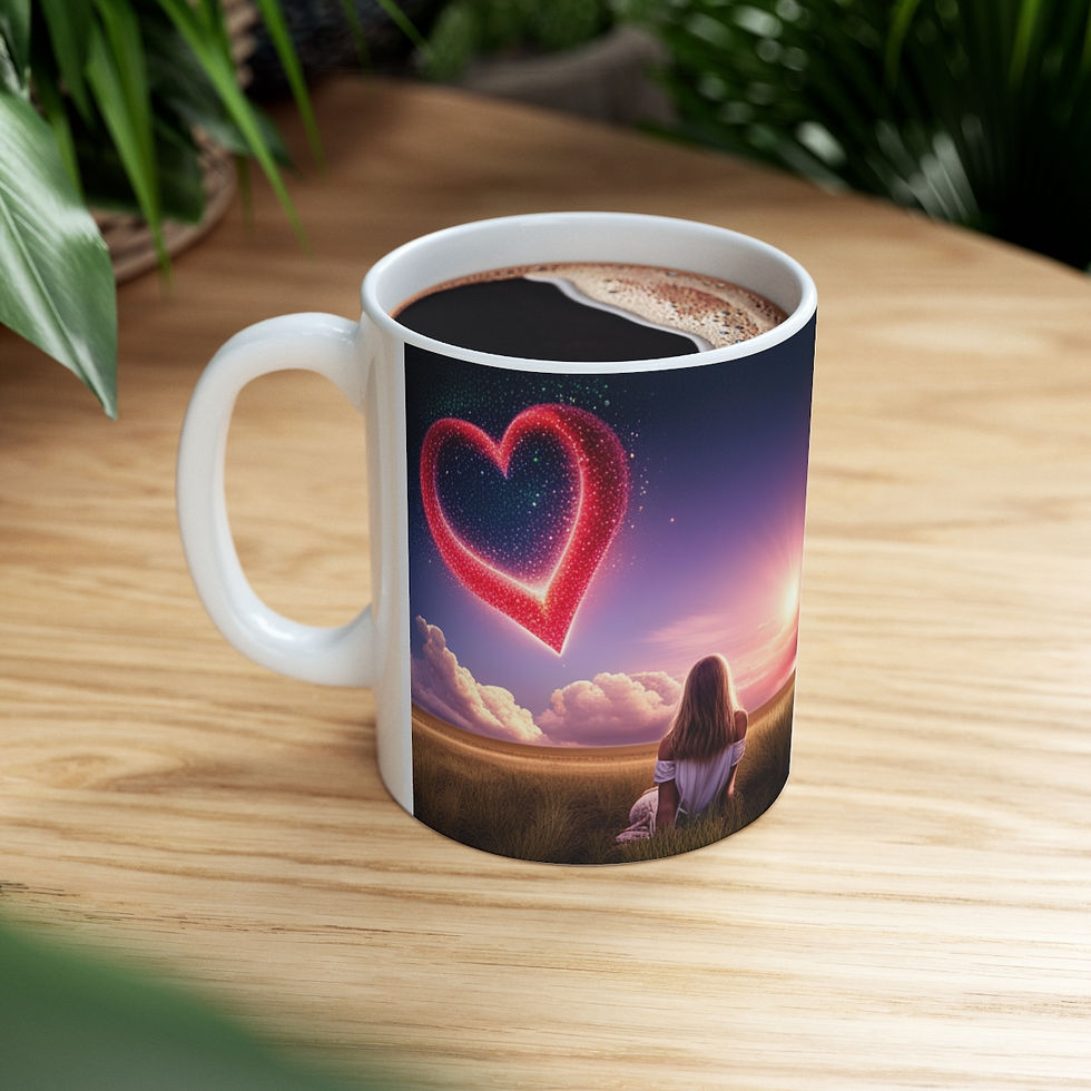 Thumbnail: Nothing but True Love at Sunset #5 11oz mug AI- Unique Artwork