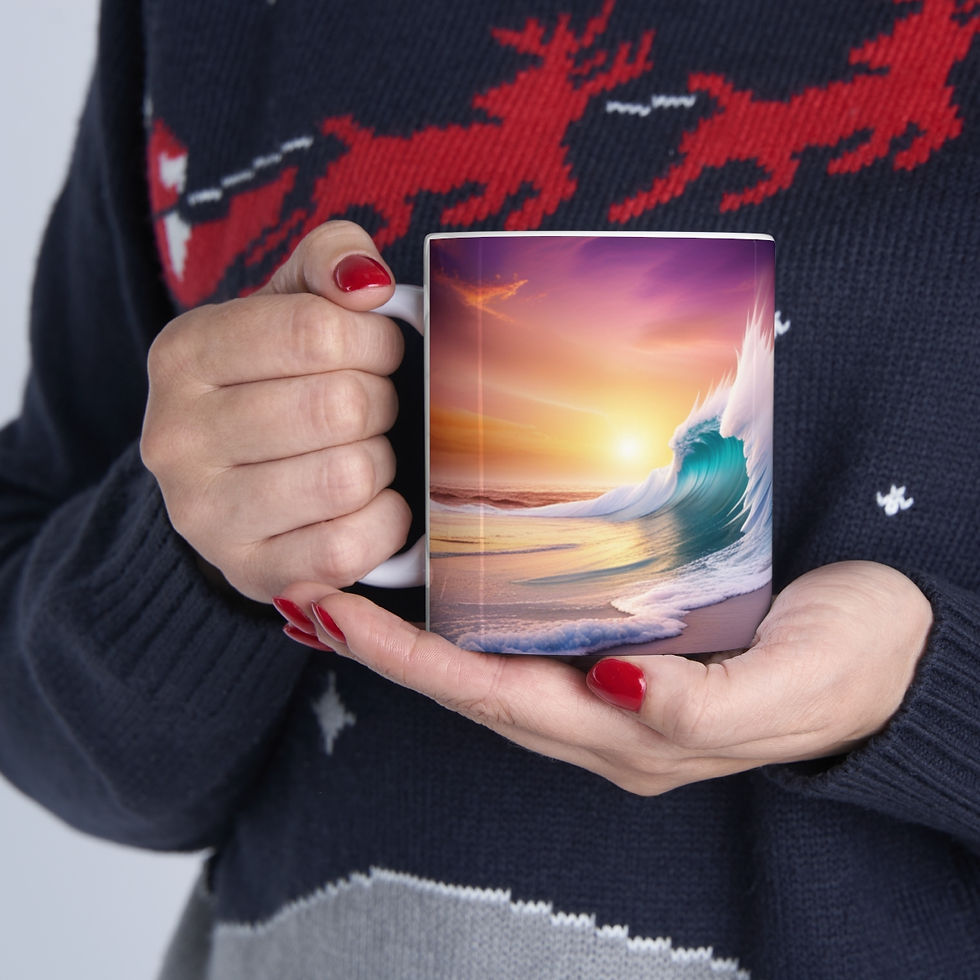 Thumbnail: Aquatic fantasy Sunset #24 Decorative 11oz Ceramic Coffee Mug