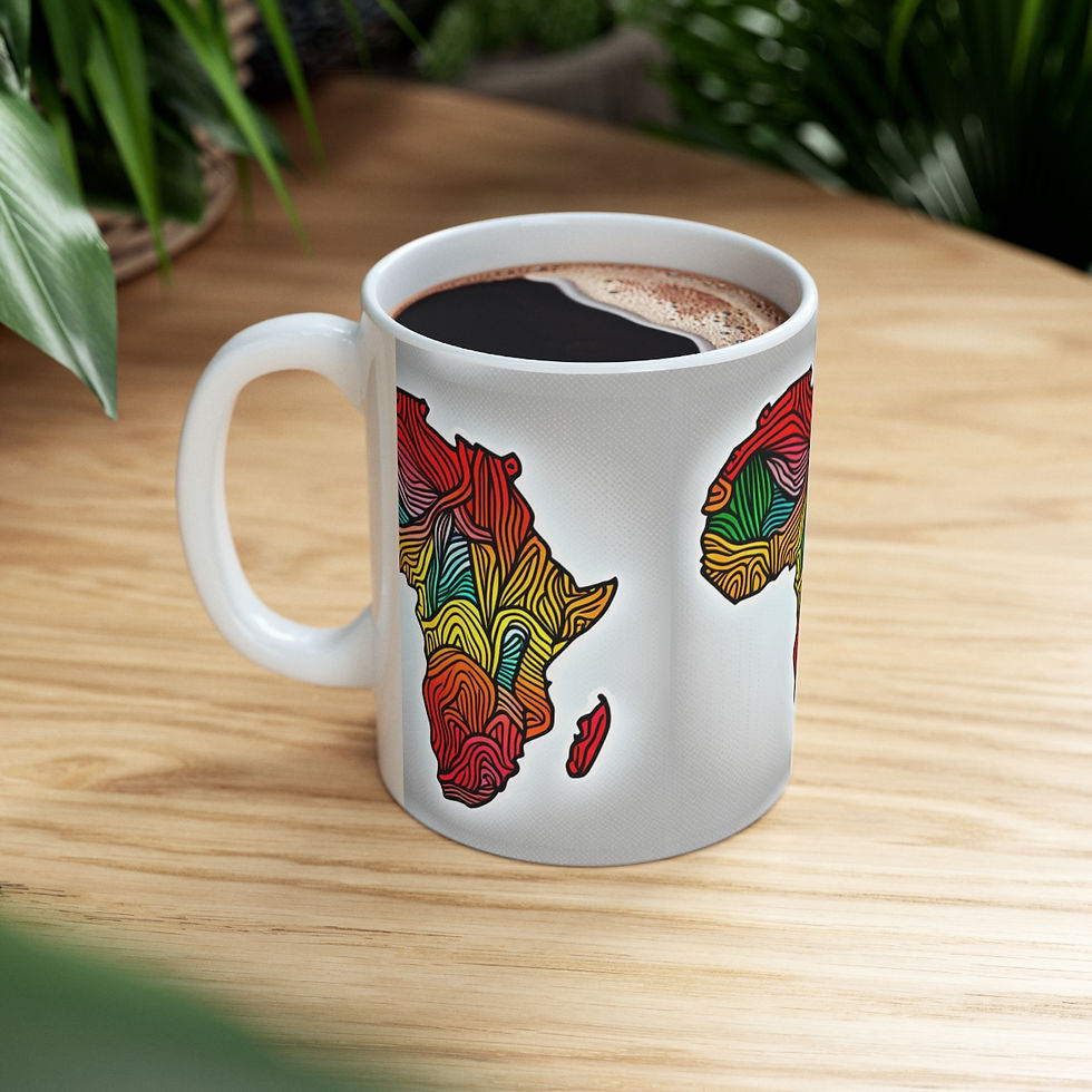Thumbnail: African Cultural Designs Continent Map #5 11oz Ceramic Coffee Mug