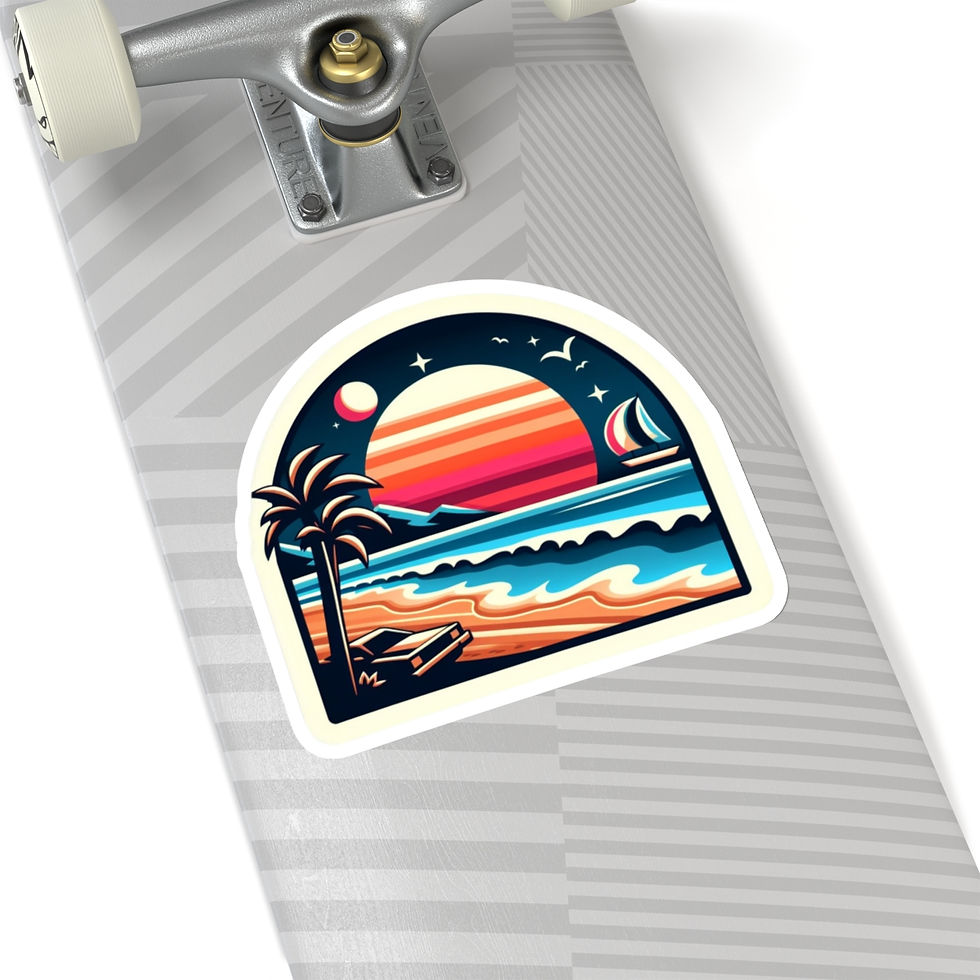 Thumbnail: Good Vibes Sunset Vinyl Stickers, Laptop, Positivity, Self-Love, Cheerful #3