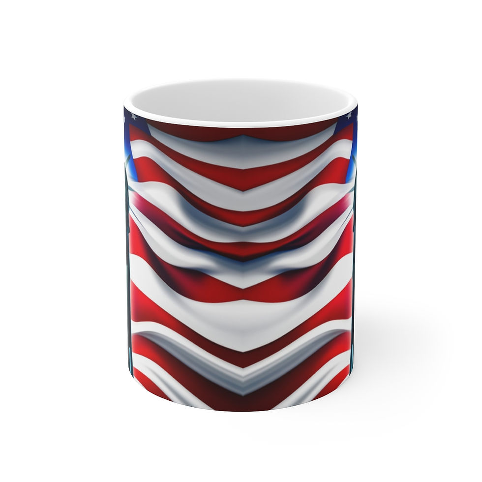 Thumbnail: The United States of America USA Flag Eagle #5 11oz Ceramic Coffee Mug