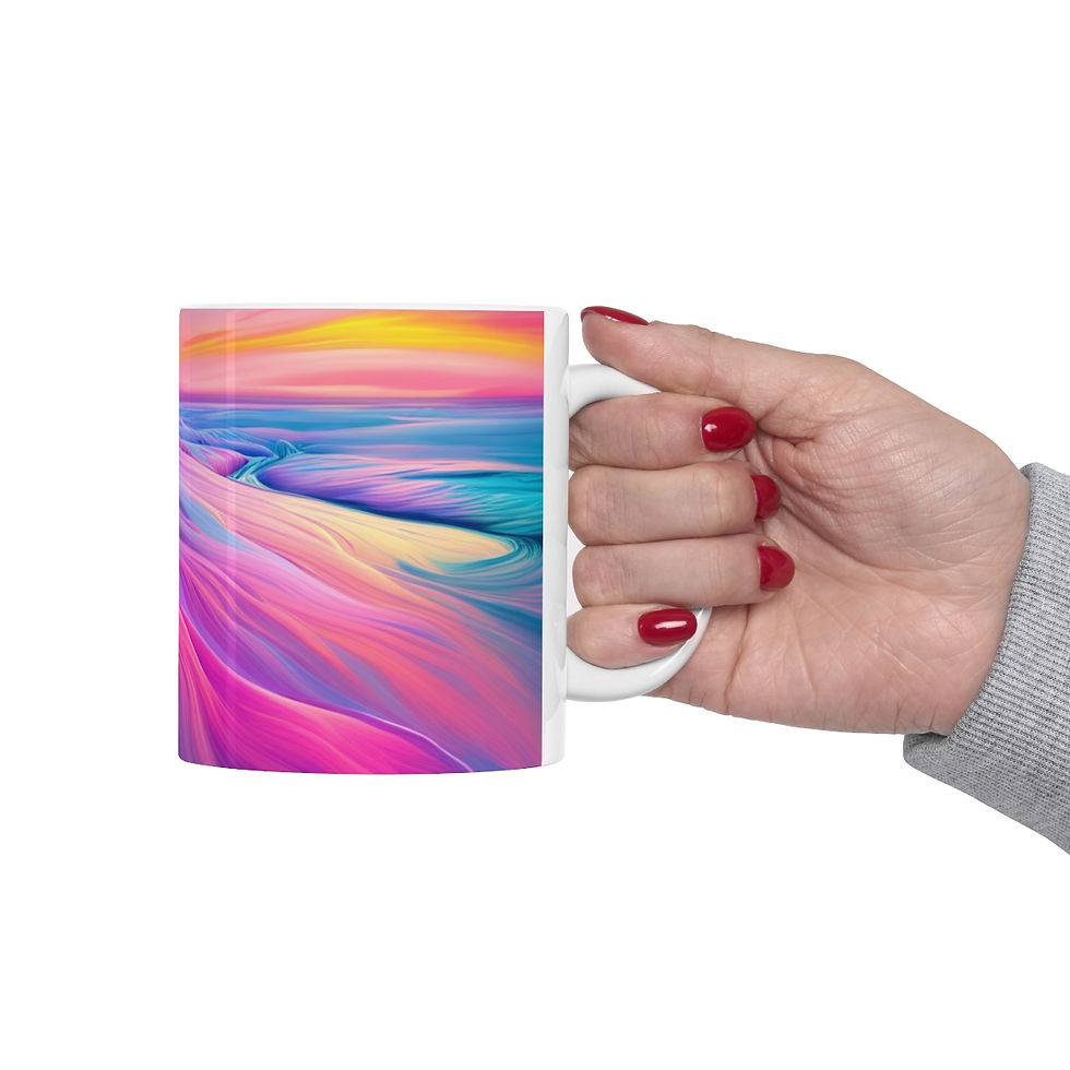 Thumbnail: Aquatic fantasy Sunset #15 Decorative 11oz Ceramic Coffee Mug
