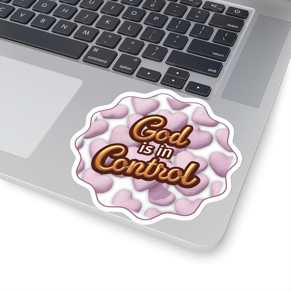 Thumbnail: Empower yourself God is In Control Vinyl Stickers, Laptop, Diary, Journal #1
