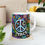 Thumbnail: Peace Symbol Floral Ceramic 11oz Decorative Mug
