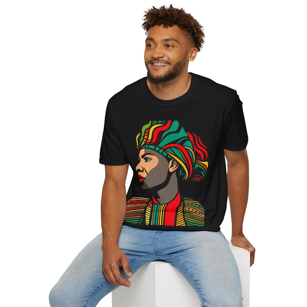 Thumbnail: African Cultural Designs Warrior Queen #16 Softstyle Crewneck T-Shirt