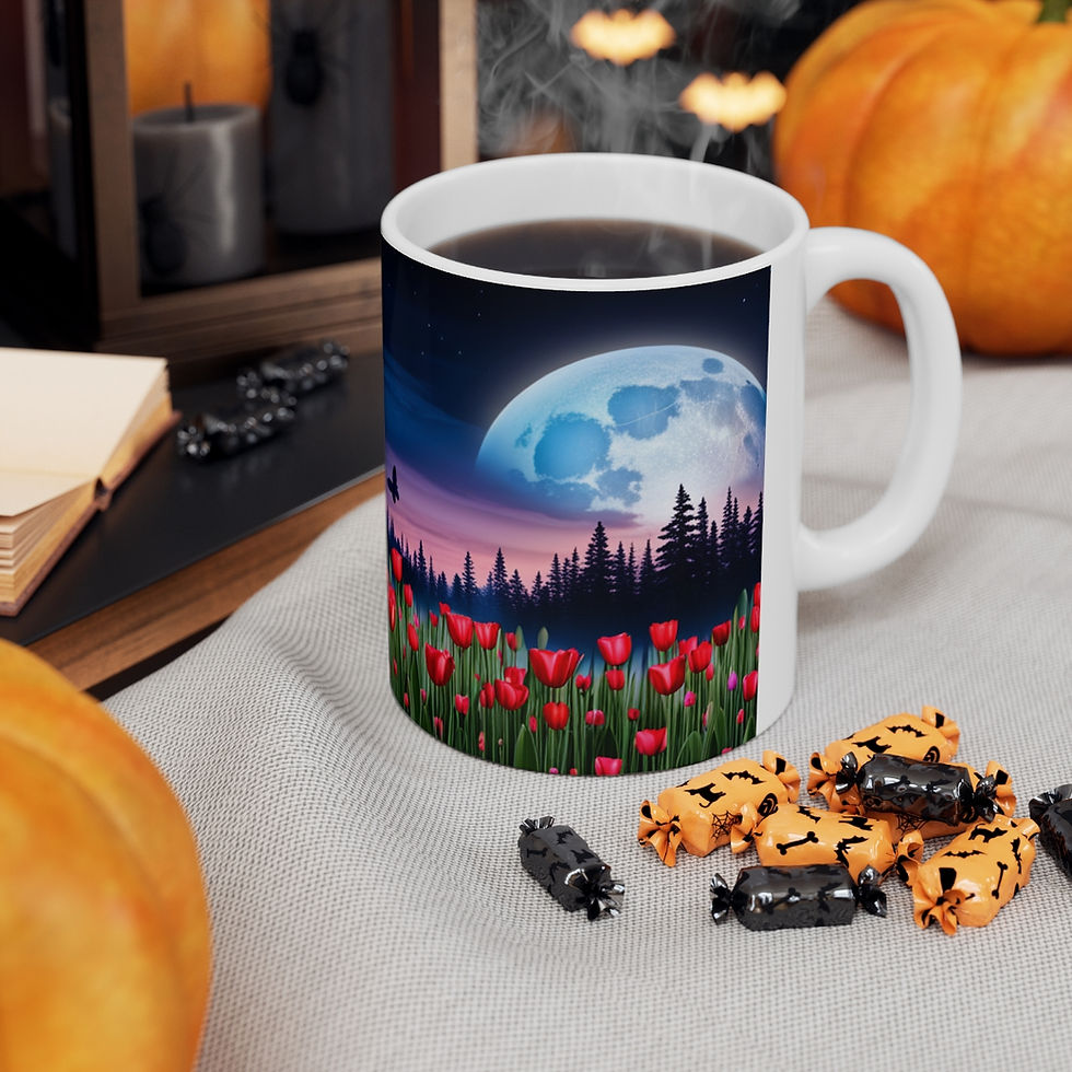 Thumbnail: Lunar Moon Fantasy Art #9 Ceramic Mug 11oz Unique Artwork