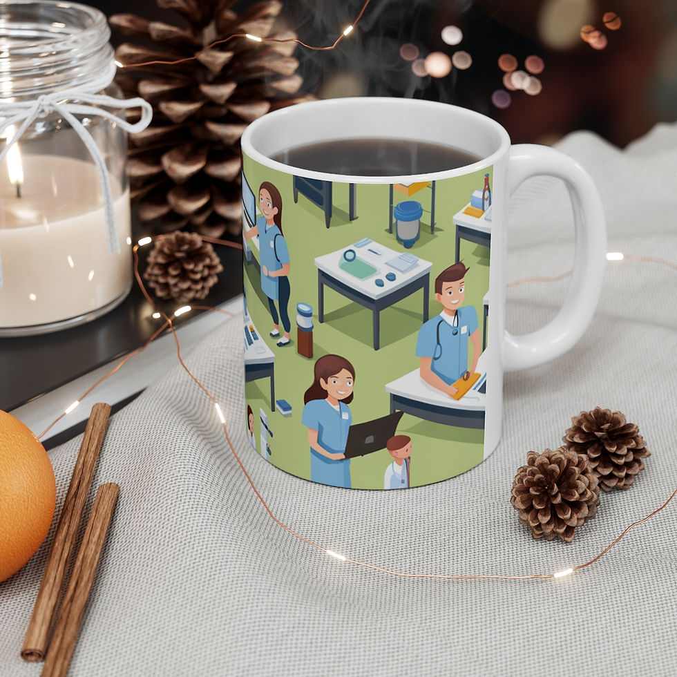 Thumbnail: Doctor and Nurse Pink Essential Workers #2 11oz Ceramic Coffee Mug
