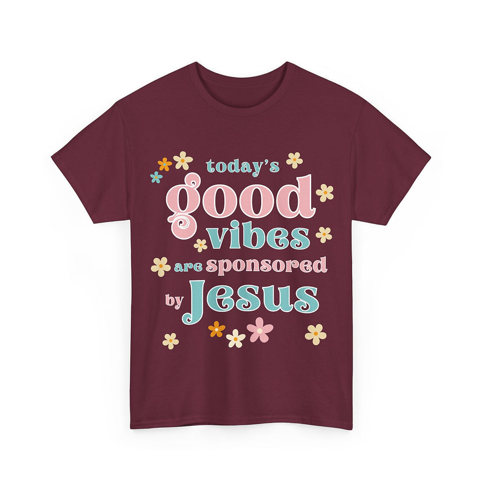 Thumbnail: Christian Unisex Tee - Good Vibe Sponsored by Jesus