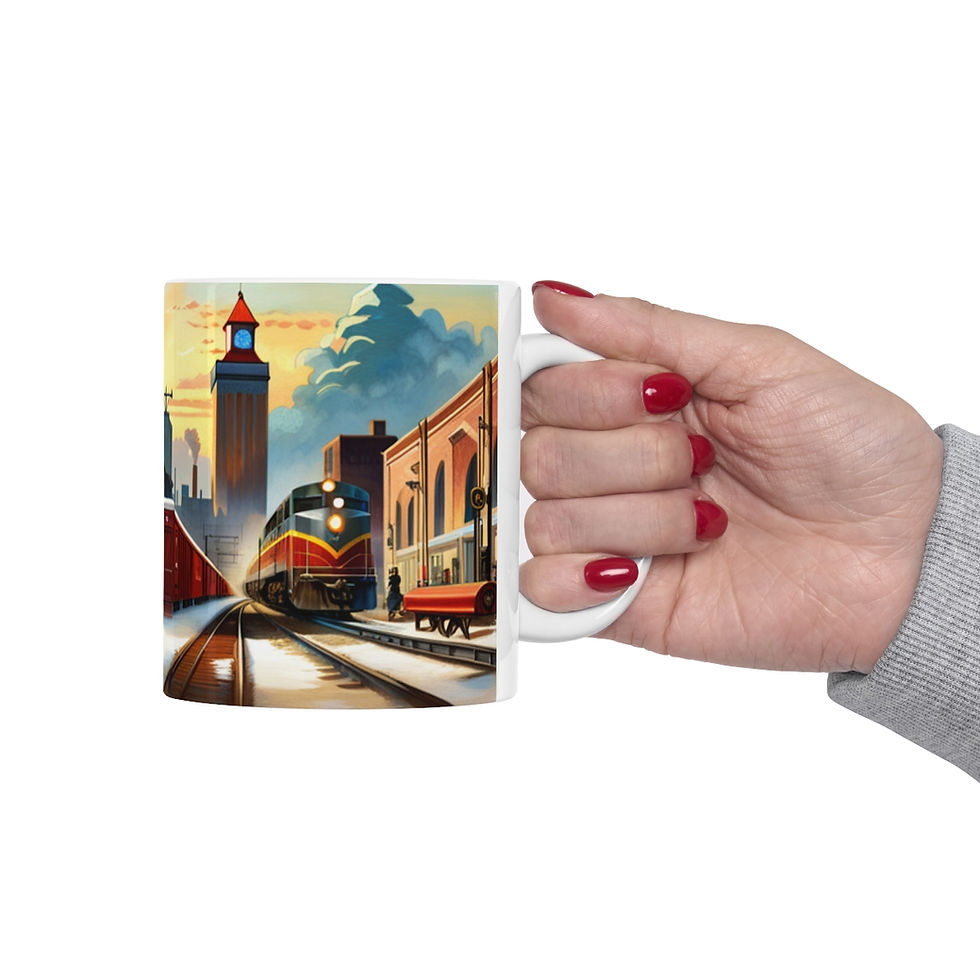 Thumbnail: Train Engineer & Conductor Inspired  #1 Decorative 11oz Ceramic Coffee Mug