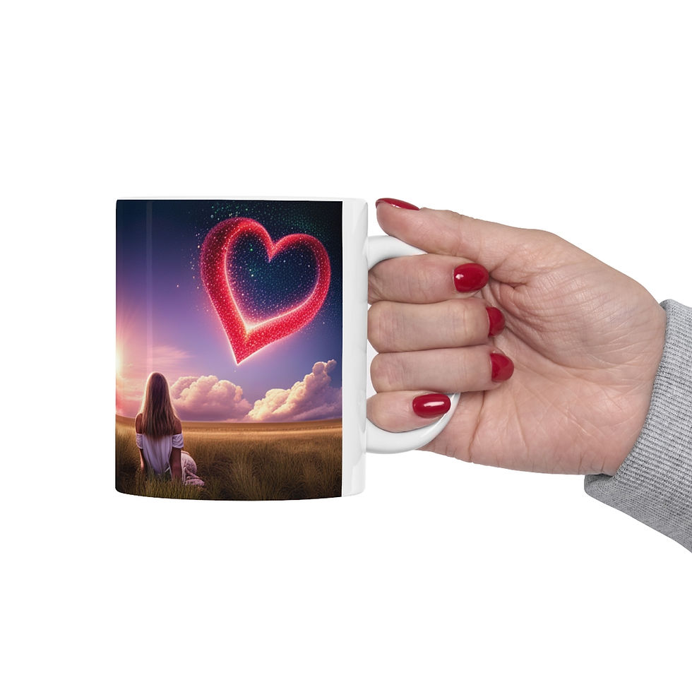 Thumbnail: Nothing but True Love at Sunset #5 11oz mug AI- Unique Artwork